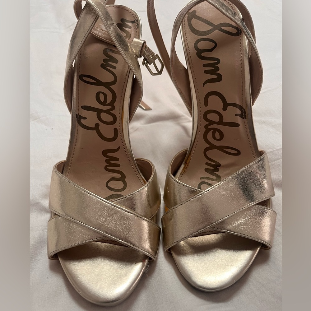 Sam Edelman, Gold, Modern platform heel. - Picture 8 of 8